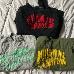 Lot of 3 billionaire boys club shirts